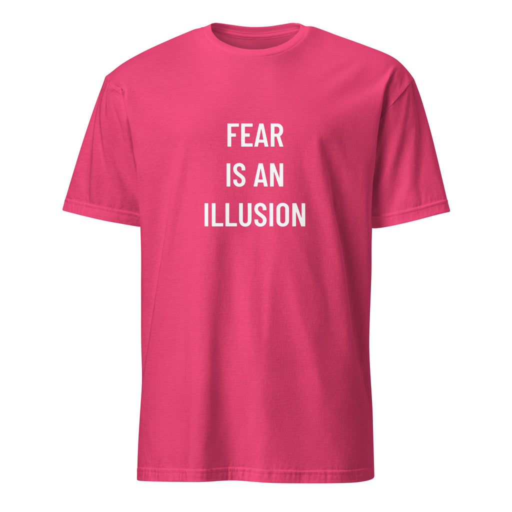 FEAR IS AN ILLUSION statement t-shirt in Pink | BASED ALT-WEAR
