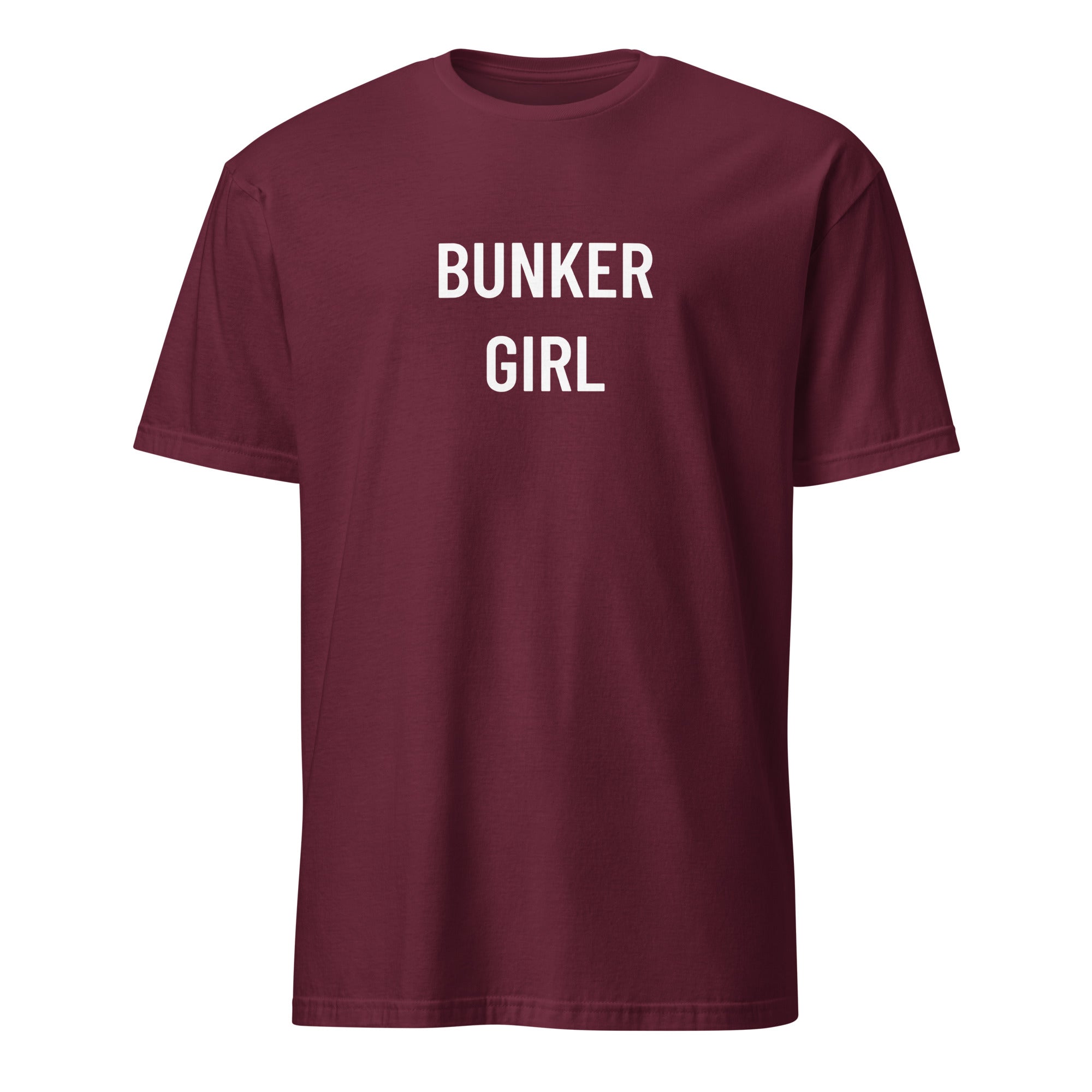 BUNKER GIRL prepper-culture statement t-shirt in Red | BASED ALT-WEAR