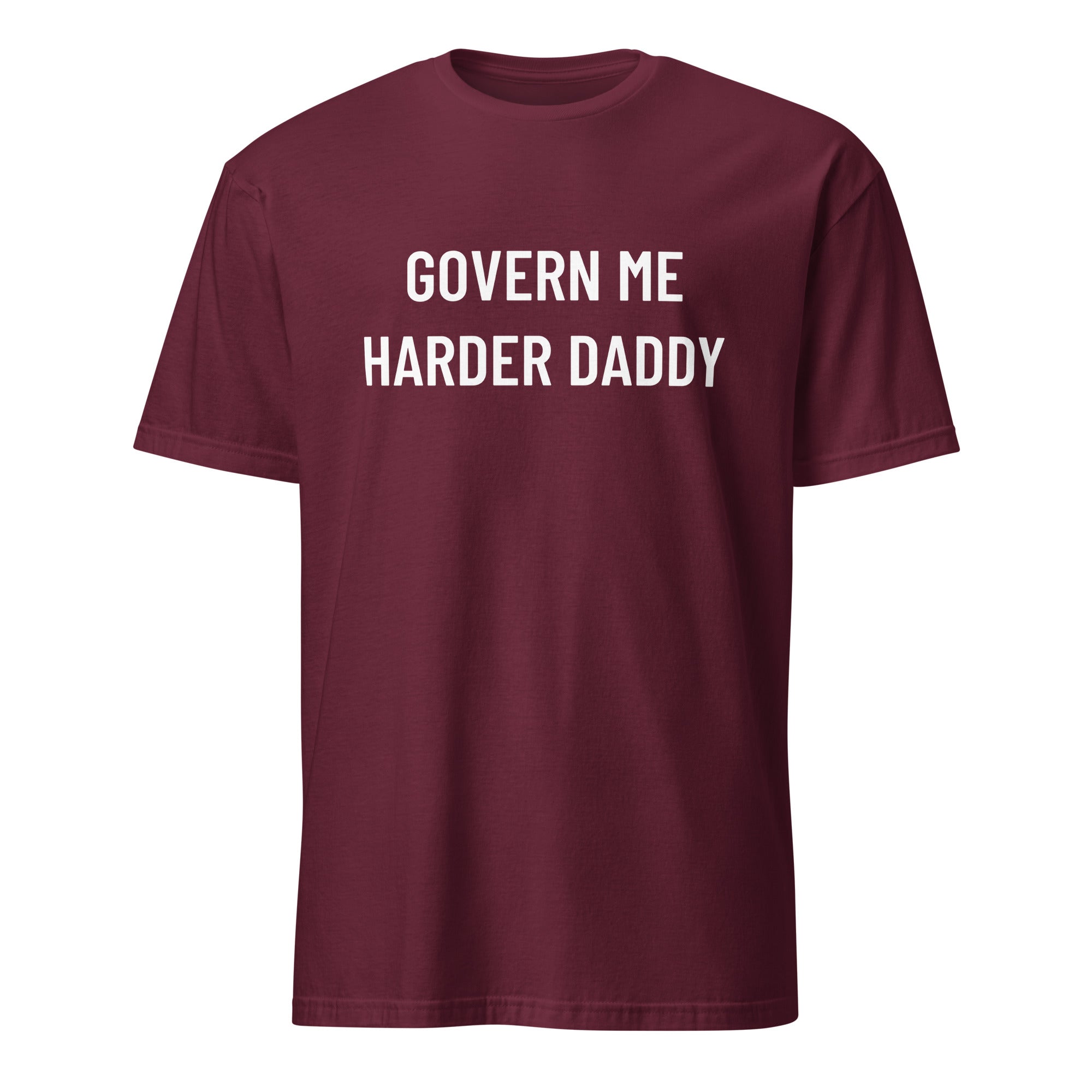 GOVERN ME HARDER DADDY sarcastic anti-government statement t-shirt in Brown | BASED ALT-WEAR