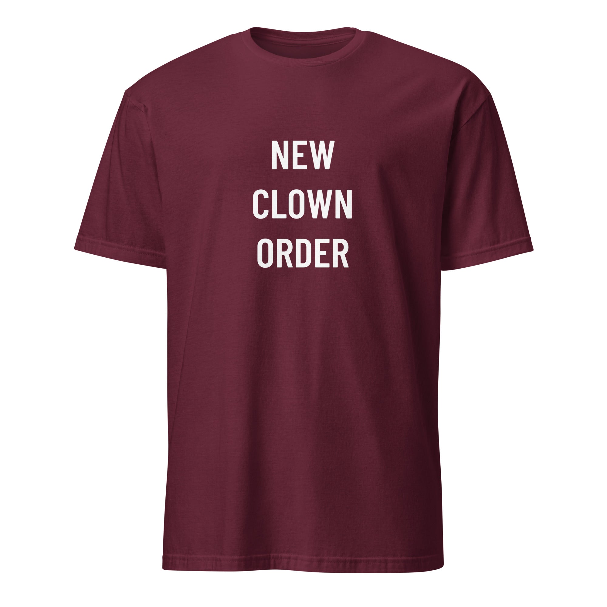 NEW CLOWN ORDER political-satire statement t-shirt in Brown | BASED ALT-WEAR