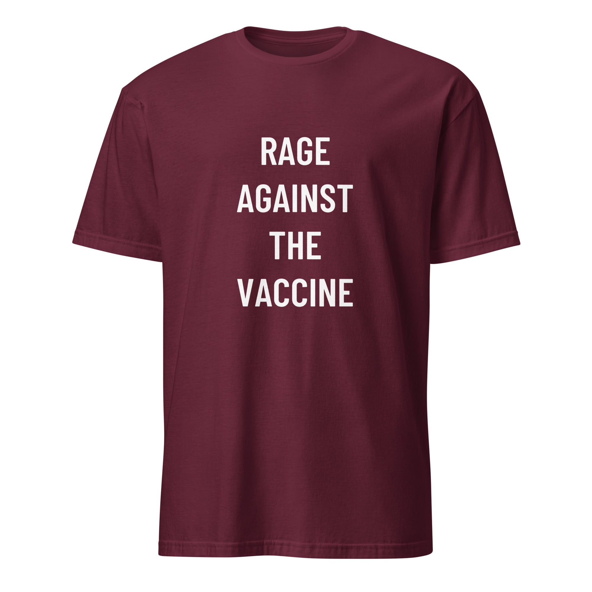 RAGE AGAINST THE VACCINE counter-culture statement t-shirt in Brown | BASED ALT-WEAR