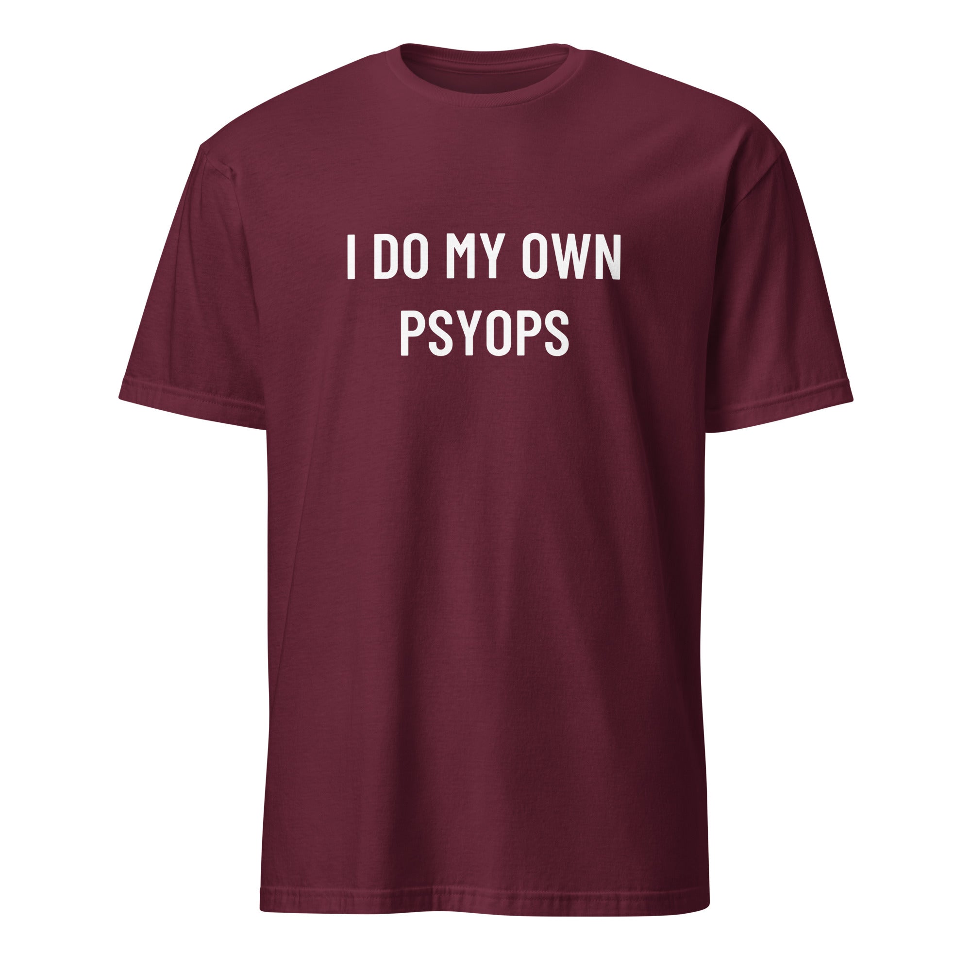 I DO MY OWN PSYOPS counter-culture statement t-shirt in Brown | BASED ALT-WEAR