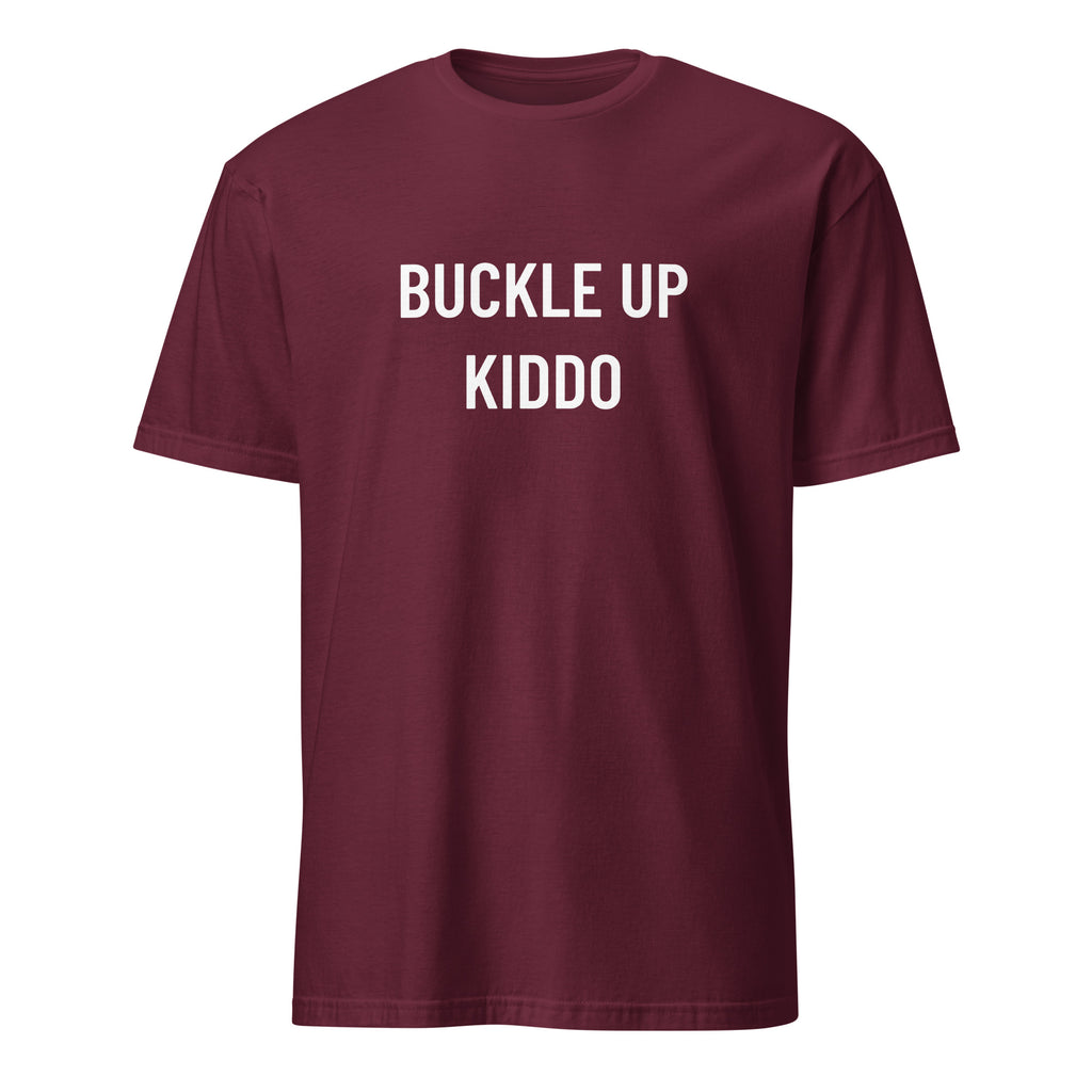 BUCKLE UP KIDDO statement t-shirt in Red | BASED ALT-WEAR