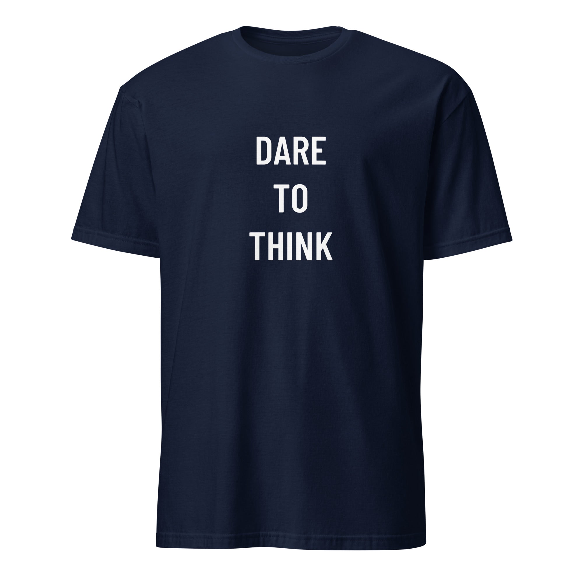 DARE TO THINK free-thought statement t-shirt in Navy | BASED ALT-WEAR