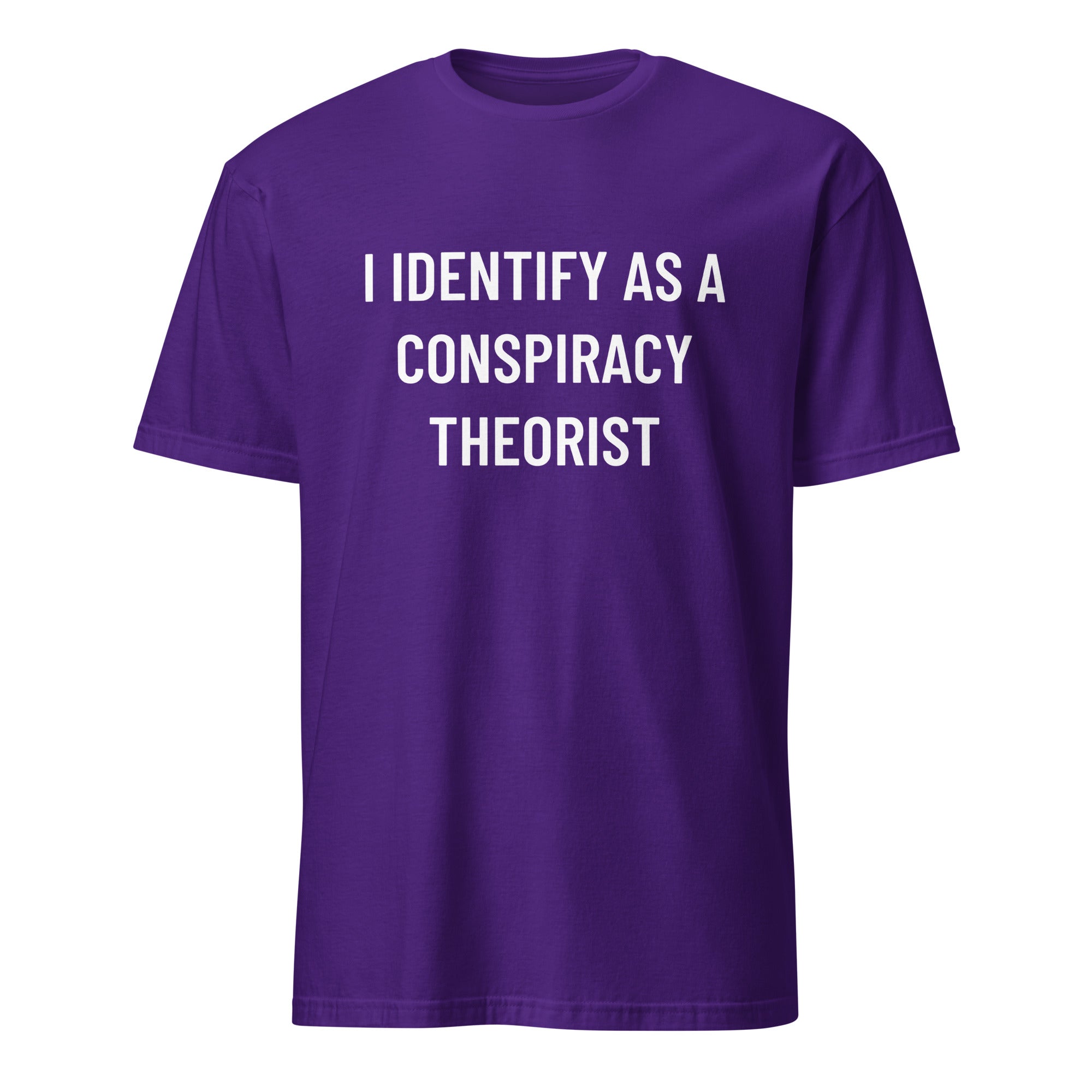 I IDENTIFY AS A CONSPIRACY THEORIST redpill identity statement t-shirt | BASED ALT-WEAR