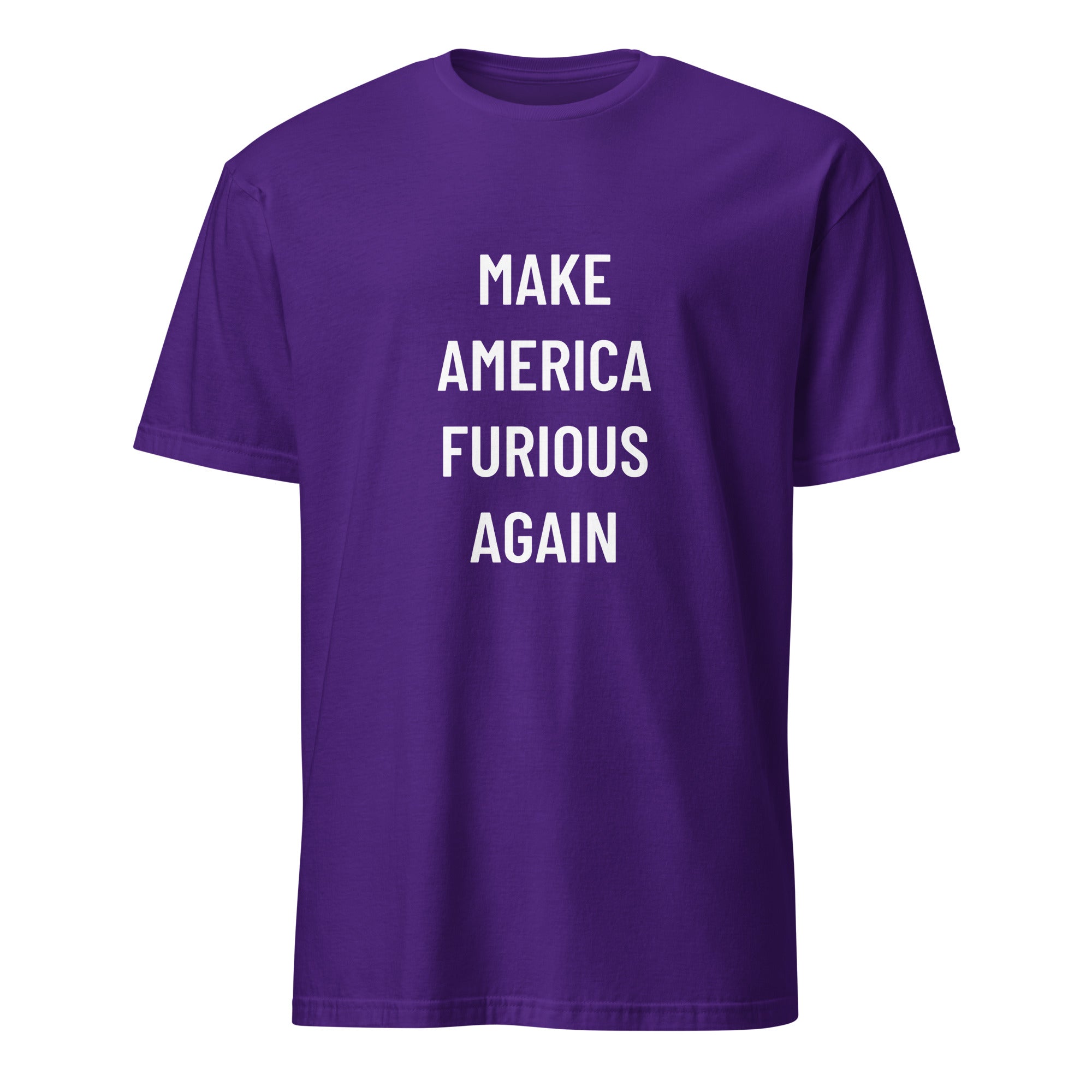 MAKE AMERICA FURIOUS AGAIN MAGA-parody statement t-shirt in Navy | BASED ALT-WEAR