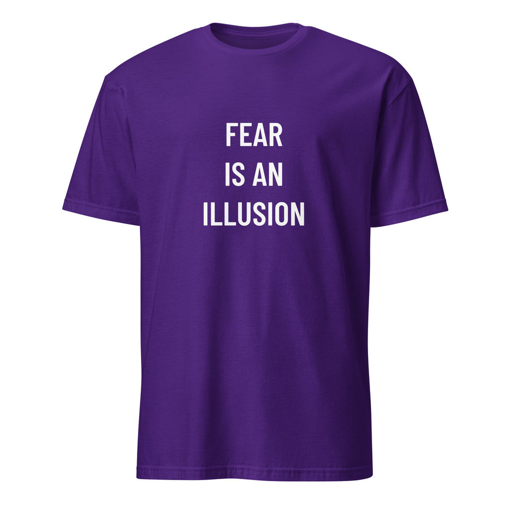 FEAR IS AN ILLUSION statement t-shirt in Purple | BASED ALT-WEAR