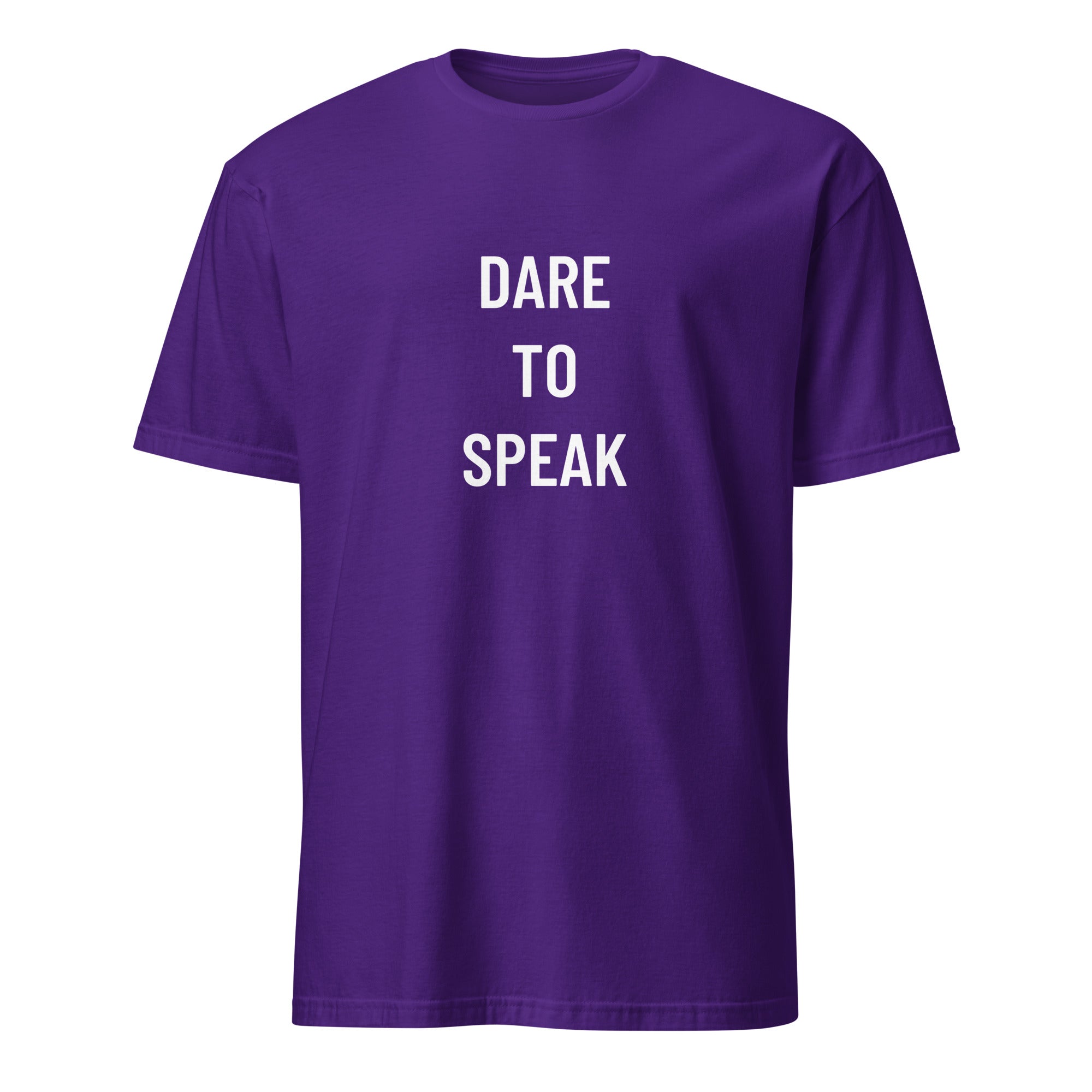 DARE TO SPEAK free-speech statement t-shirt in Purple | BASED ALT-WEAR