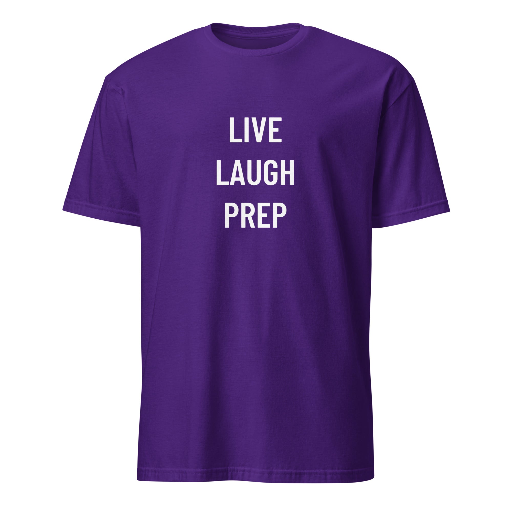 LIVE LAUGH PREP prepper humor statement t-shirt in Red | BASED ALT-WEAR